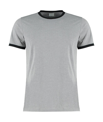 Kustom Kit Fashion Fit Ringer Tee, Light Grey Marl/Black, 2XL bedrucken, Art.-Nr. 108111997 Kustom Kit Fashion Fit Ringer Tee, Light Grey Marl/Black, 2XL bedrucken, Art.-Nr. 108111997