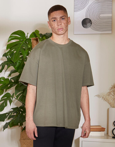 Build Your Brand Ultra Heavy Cotton Box Tee, Olive, 2XL bedrucken, Art.-Nr. 108395305