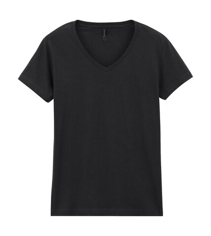 Gildan Softstyle Women`s V-Neck T-Shirt, Black, M bedrucken, Art.-Nr. 109091014 Gildan Softstyle Women`s V-Neck T-Shirt, Black, M bedrucken, Art.-Nr. 109091014