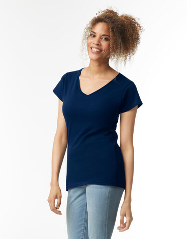 Gildan Softstyle Women`s V-Neck T-Shirt, Royal, 2XL bedrucken, Art.-Nr. 109093007