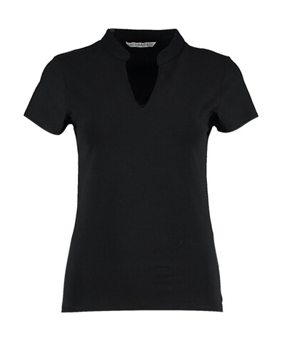 Kustom Kit Regular Fit Mandarin Collar Top, White, XS/S (8/10) bedrucken, Art.-Nr. 109110003 Kustom Kit Regular Fit Mandarin Collar Top, White, XS/S (8/10) bedrucken, Art.-Nr. 109110003