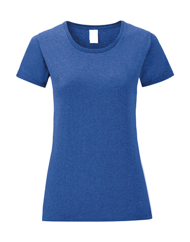 Fruit of the Loom Ladies` Iconic 150 T, Heather Royal, XL bedrucken, Art.-Nr. 112013026
