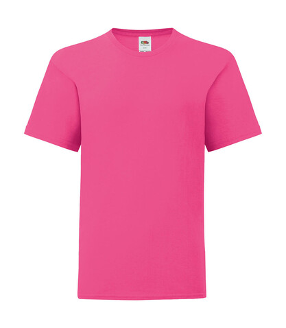 Fruit of the Loom Kids` Iconic 150 T, Fuchsia, 164 (14-15) bedrucken, Art.-Nr. 113014398
