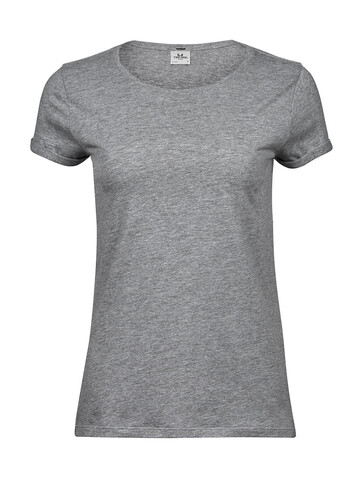 Tee Jays Ladies` Roll-Up Tee, Heather Grey, M bedrucken, Art.-Nr. 113541234