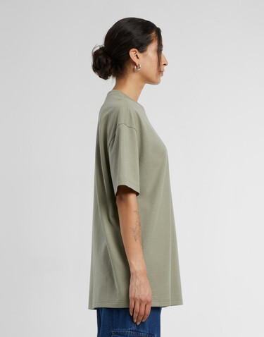 Build Your Brand Ladies Oversized Boyfriend Tee, Pale Olive, XS bedrucken, Art.-Nr. 114395340