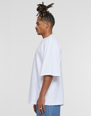 Build Your Brand Oversized Sleeve Tee, White, XS bedrucken, Art.-Nr. 117390000
