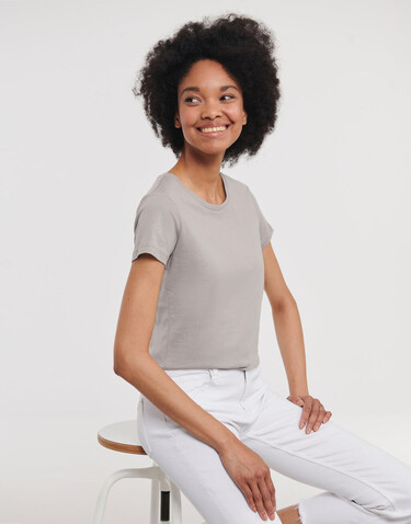 Russell Europe Ladies´ Pure Organic Tee, Convoy Grey, 2XL bedrucken, Art.-Nr. 120001277
