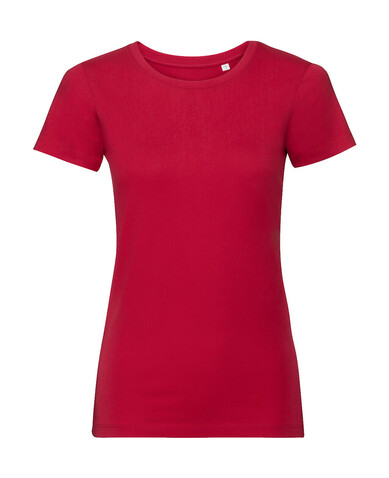 Russell Europe Ladies´ Pure Organic Tee, Burgundy, XL bedrucken, Art.-Nr. 120004486