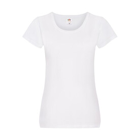 Fruit of the Loom Ladies` Original T, White, XS bedrucken, Art.-Nr. 124010002