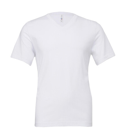 Bella Unisex Jersey V-Neck T-Shirt, White, S bedrucken, Art.-Nr. 136060003 Bella Unisex Jersey V-Neck T-Shirt, White, S bedrucken, Art.-Nr. 136060003