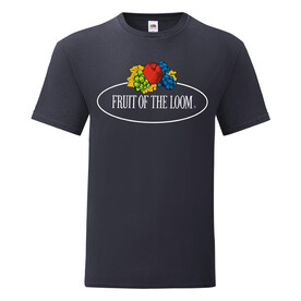 Fruit of the Loom Vintage T Large Logo Print, Deep Navy, 2XL bedrucken, Art.-Nr. 166012027