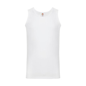 Fruit of the Loom Valueweight Athletic Vest, White, S bedrucken, Art.-Nr. 173010003