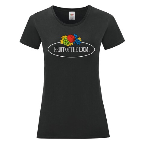 Fruit of the Loom Ladies Vintage T Large Logo Print, Black, XL bedrucken, Art.-Nr. 178011016 Fruit of the Loom Ladies Vintage T Large Logo Print, Black, XL bedrucken, Art.-Nr. 178011016
