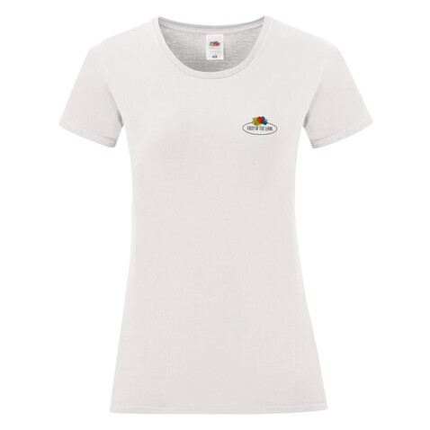 Fruit of the Loom Ladies Vintage T Small Logo Print, White, L bedrucken, Art.-Nr. 179010005 Fruit of the Loom Ladies Vintage T Small Logo Print, White, L bedrucken, Art.-Nr. 179010005