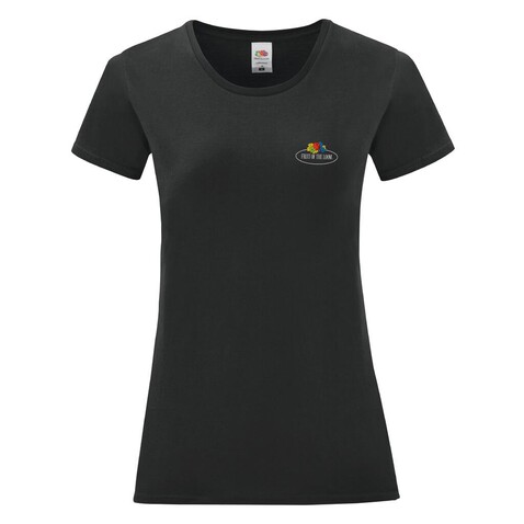 Fruit of the Loom Ladies Vintage T Small Logo Print, Black, S bedrucken, Art.-Nr. 179011013 Fruit of the Loom Ladies Vintage T Small Logo Print, Black, S bedrucken, Art.-Nr. 179011013