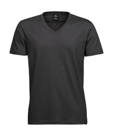Tee Jays Men`s Fashion V-Neck Sof Tee, Dark Grey, S bedrucken, Art.-Nr. 184541283