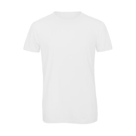 B &amp;amp; C Triblend/men T-Shirt, White, S bedrucken, Art.-Nr. 186420003