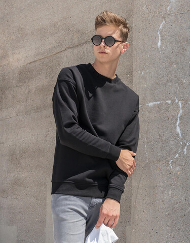 Build Your Brand Sweat Crewneck, Black, XS bedrucken, Art.-Nr. 202391010
