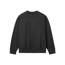 True Blanks Womens Oversized Sweatshirt, Off Black, XS bedrucken, Art.-Nr. 202411022