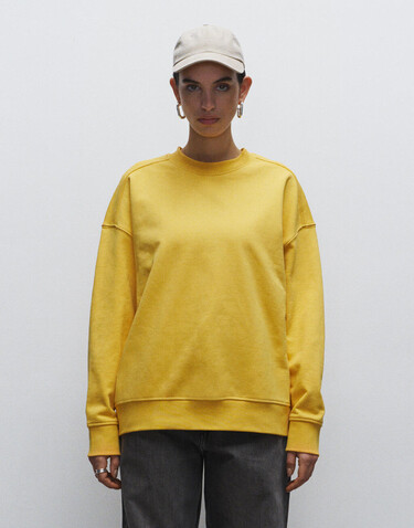 True Blanks Womens Oversized Sweatshirt, Off Black, XS bedrucken, Art.-Nr. 202411022
