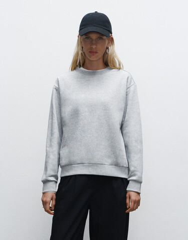 True Blanks Womens Regular Sweatshirt, Off White, XS bedrucken, Art.-Nr. 203410012