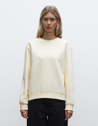 True Blanks Womens Regular Sweatshirt, Off White, XS bedrucken, Art.-Nr. 203410012