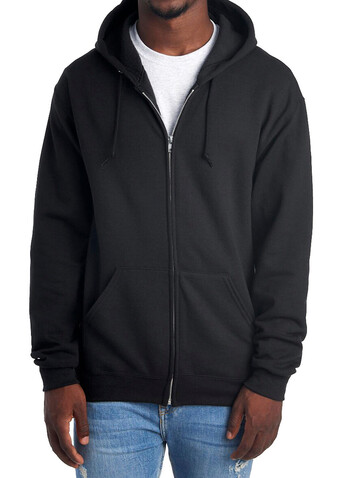 Jerzees NuBlend Full-Zip Hooded Sweatshirt, Black, S bedrucken, Art.-Nr. 205371012