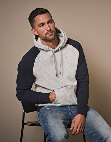 Tee Jays Two-Tone Hooded Sweatshirt, Heather/Navy, S bedrucken, Art.-Nr. 206541523 Tee Jays Two-Tone Hooded Sweatshirt, Heather/Navy, S bedrucken, Art.-Nr. 206541523