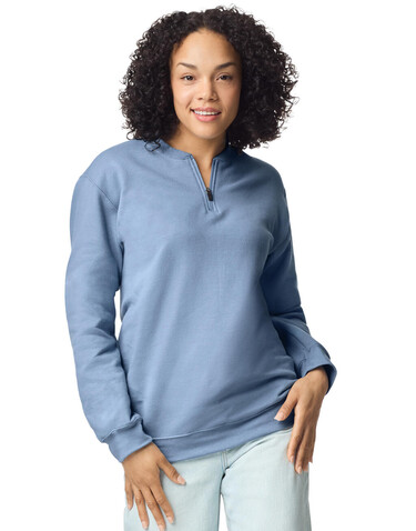 Gildan Softstyle Midweight Adult Fleece 1/4 Zip Sweat, Off White, S bedrucken, Art.-Nr. 207090012
