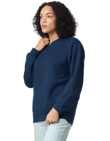 Gildan Softstyle Midweight Adult Fleece 1/4 Zip Sweat, Off White, S bedrucken, Art.-Nr. 207090012