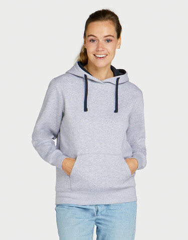 SG Originals Contrast Hooded Sweat Women, Dark Black/Grey, XS bedrucken, Art.-Nr. 210521522