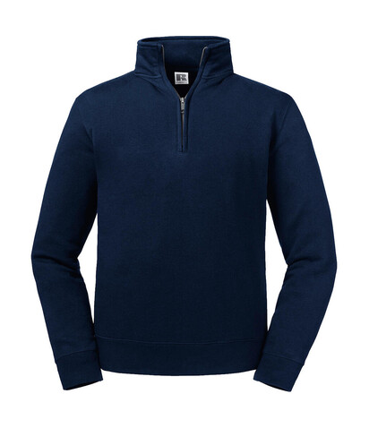 Russell Europe Authentic 1/4 Zip Sweat, French Navy, 4XL bedrucken, Art.-Nr. 211002019
