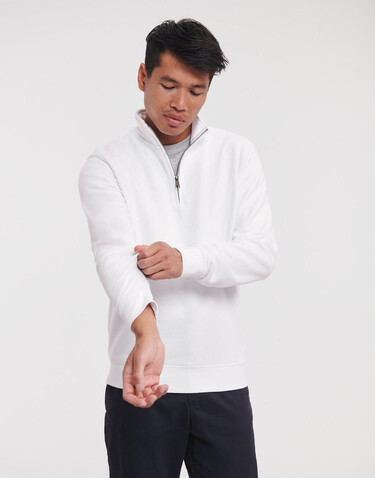 Russell Europe Authentic 1/4 Zip Sweat, French Navy, 4XL bedrucken, Art.-Nr. 211002019