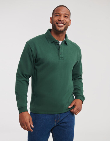 Russell Europe Heavy Duty Collar Sweatshirt, Black, XS bedrucken, Art.-Nr. 212001012