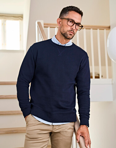 Tee Jays Ribbed Interlock Crew Neck, Black, L bedrucken, Art.-Nr. 217541015