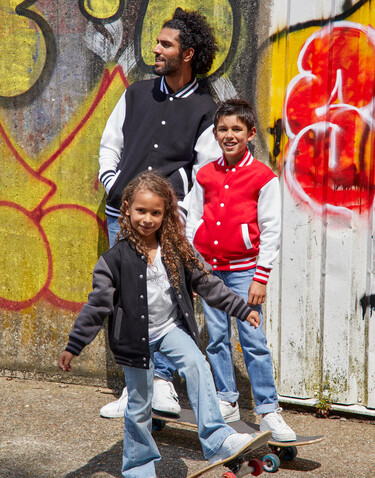 SG Originals Varsity Jacket Kids, Red/Snowwhite, 116 (5-6/M) bedrucken, Art.-Nr. 218524524 SG Originals Varsity Jacket Kids, Red/Snowwhite, 116 (5-6/M) bedrucken, Art.-Nr. 218524524