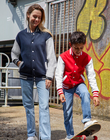 SG Originals Varsity Jacket Kids, Red/Snowwhite, 116 (5-6/M) bedrucken, Art.-Nr. 218524524 SG Originals Varsity Jacket Kids, Red/Snowwhite, 116 (5-6/M) bedrucken, Art.-Nr. 218524524