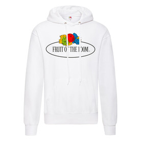 Fruit of the Loom Vintage Hooded Sweat Classic Large Logo Print, White, 2XL bedrucken, Art.-Nr. 219010007