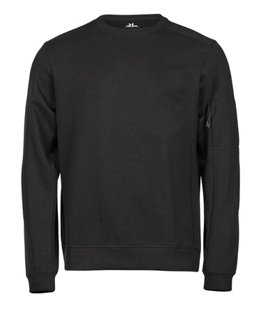 Tee Jays Athletic Crew Neck Sweat, Black, XS bedrucken, Art.-Nr. 220541012