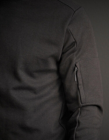 Tee Jays Athletic Crew Neck Sweat, Black, XS bedrucken, Art.-Nr. 220541012