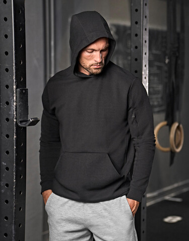 Tee Jays Athletic Hooded Sweat, Black, XS bedrucken, Art.-Nr. 221541012