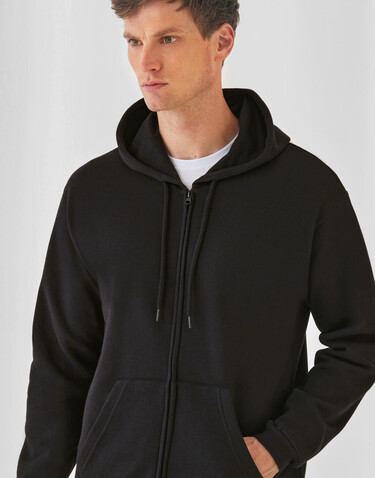 B &amp; C ID.205 50/50 Hooded Full Zip Sweat Unisex, Black, XS bedrucken, Art.-Nr. 222421012