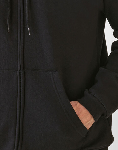 B &amp; C ID.205 50/50 Hooded Full Zip Sweat Unisex, Black, XS bedrucken, Art.-Nr. 222421012