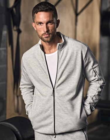 Tee Jays Athletic Full Zip Sweat, Black, XS bedrucken, Art.-Nr. 222541012