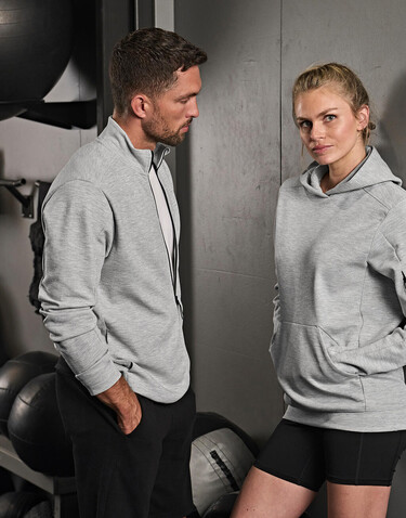 Tee Jays Athletic Full Zip Sweat, Heather Grey, L bedrucken, Art.-Nr. 222541235