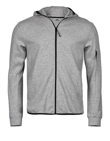 Tee Jays Athletic Hooded Full Zip Sweat, Black, XS bedrucken, Art.-Nr. 223541012
