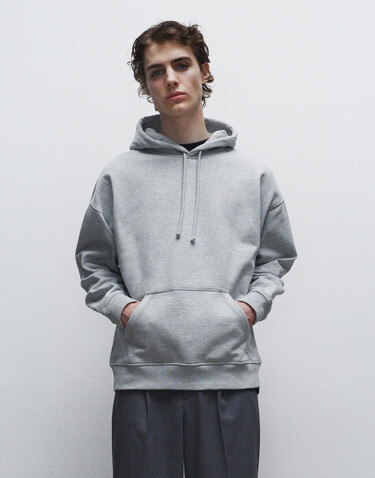 True Blanks Mens Boxy Hoodie, Off Black, S bedrucken, Art.-Nr. 241411023