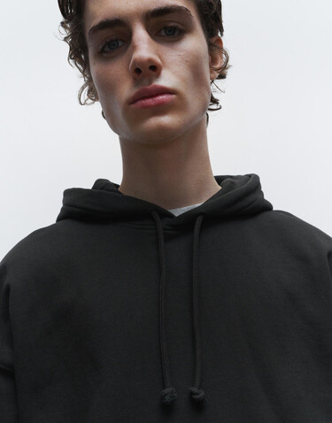 True Blanks Mens Boxy Hoodie, Off Black, S bedrucken, Art.-Nr. 241411023