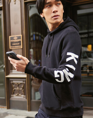 B &amp; C KING Hooded, Black Pure, 4XL bedrucken, Art.-Nr. 244421069