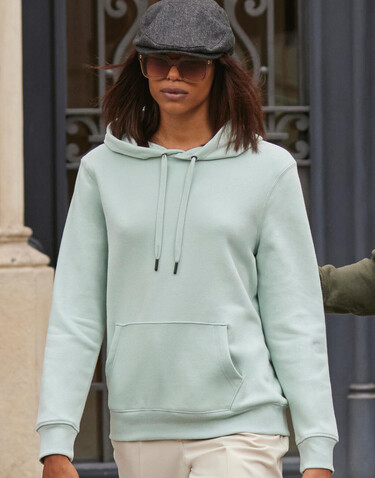 B &amp; C QUEEN Hooded, Heather Mid Grey, L bedrucken, Art.-Nr. 245421215